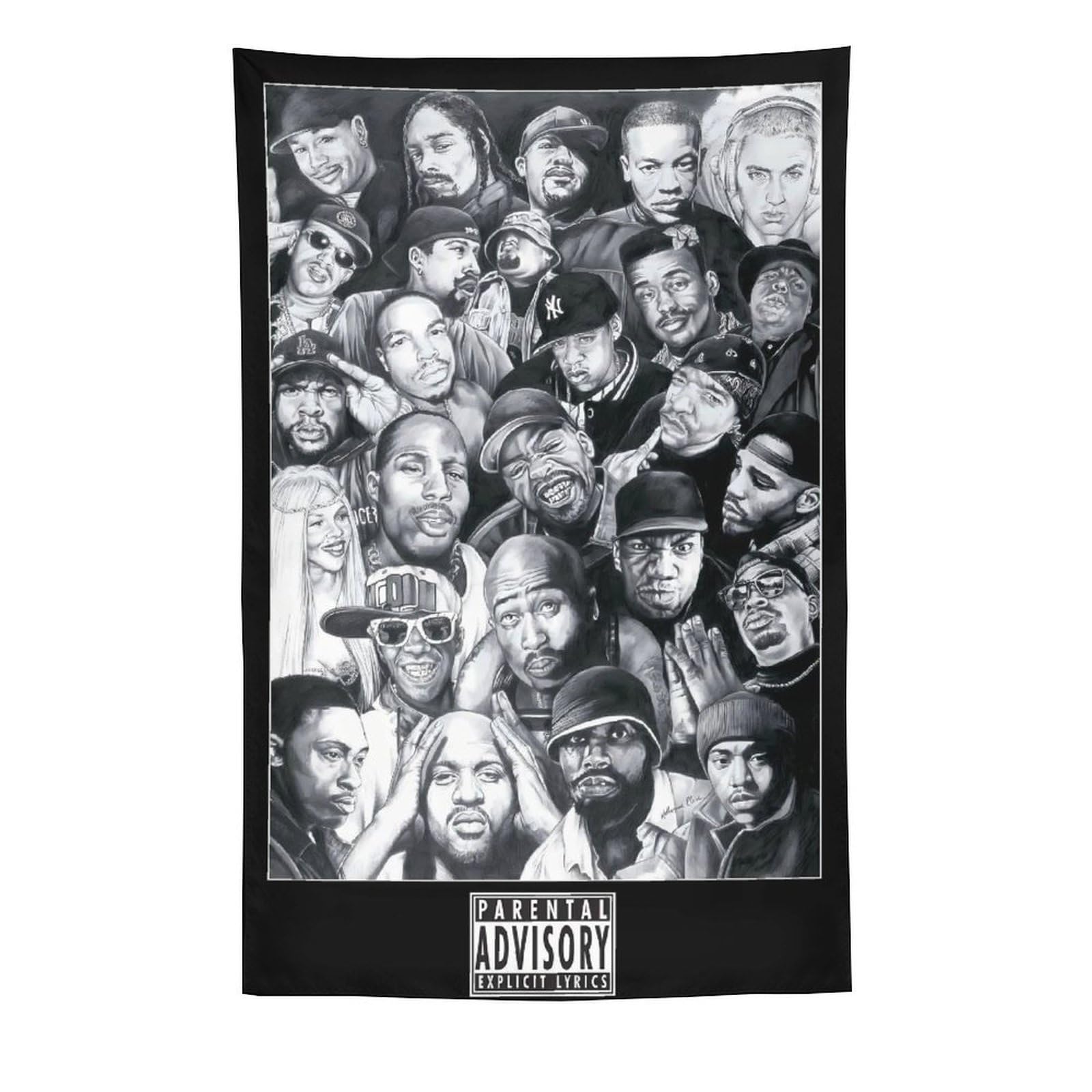 Poster da parete con cantante rap hip hop e stelle (28), decorazione per la casa, decorazione per la casa, 152,4 x 228,6 cm