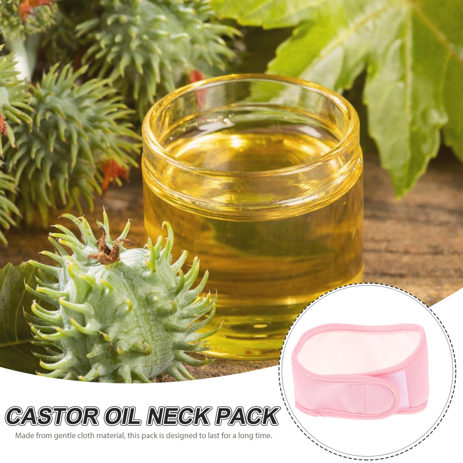 Healifty Castor Oil Pack Riutilizzabile per del Collo Fodera Morbido e Traspirante per Relax e Sonno Design e Antiallergico