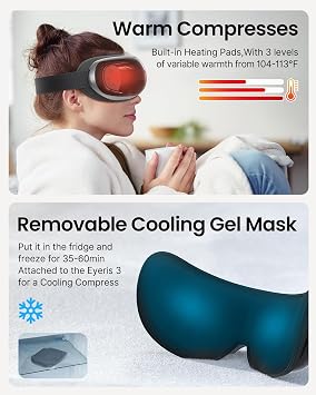 RENPHO Eyeris 3 - Voice Controlled&Eyeris 2 Extended - Eye Massager with Heat