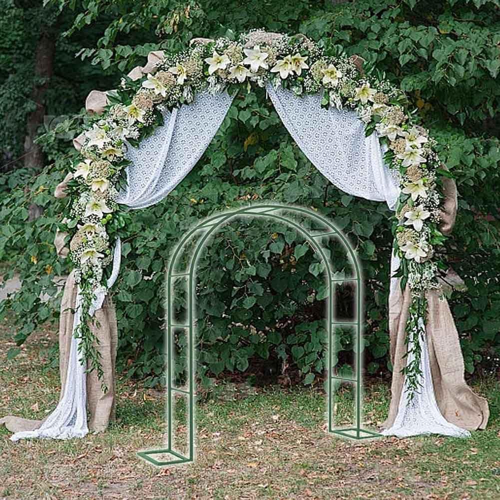 Garden Arbor Arch Steel Frame Weather Resistant Metal Archway for Climbing Plants, Free Standing Trellis Pergola 1.2M 1.4M 1.8M 2.4M 3M 3.5M Wide Garden Arch,White,W1.8M*H2.2M