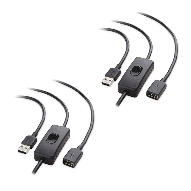 Cable Matters Short USB Extension Cable (USB Extender Cable) with On Off Switch in 0.9m