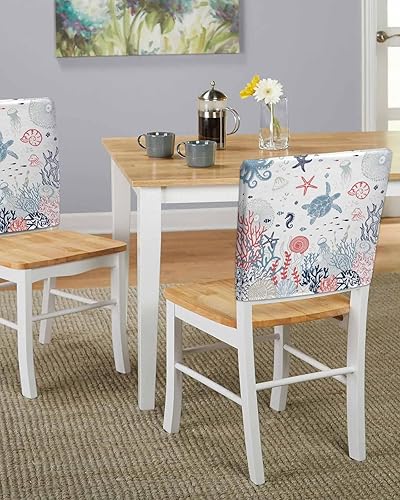 Vista 13 de Fundas para sillas navideñas de muñeco de nieve negro, 4 piezas, fundas traseras de comedor, fundas para árbol de Navidad, protectores extraíbles