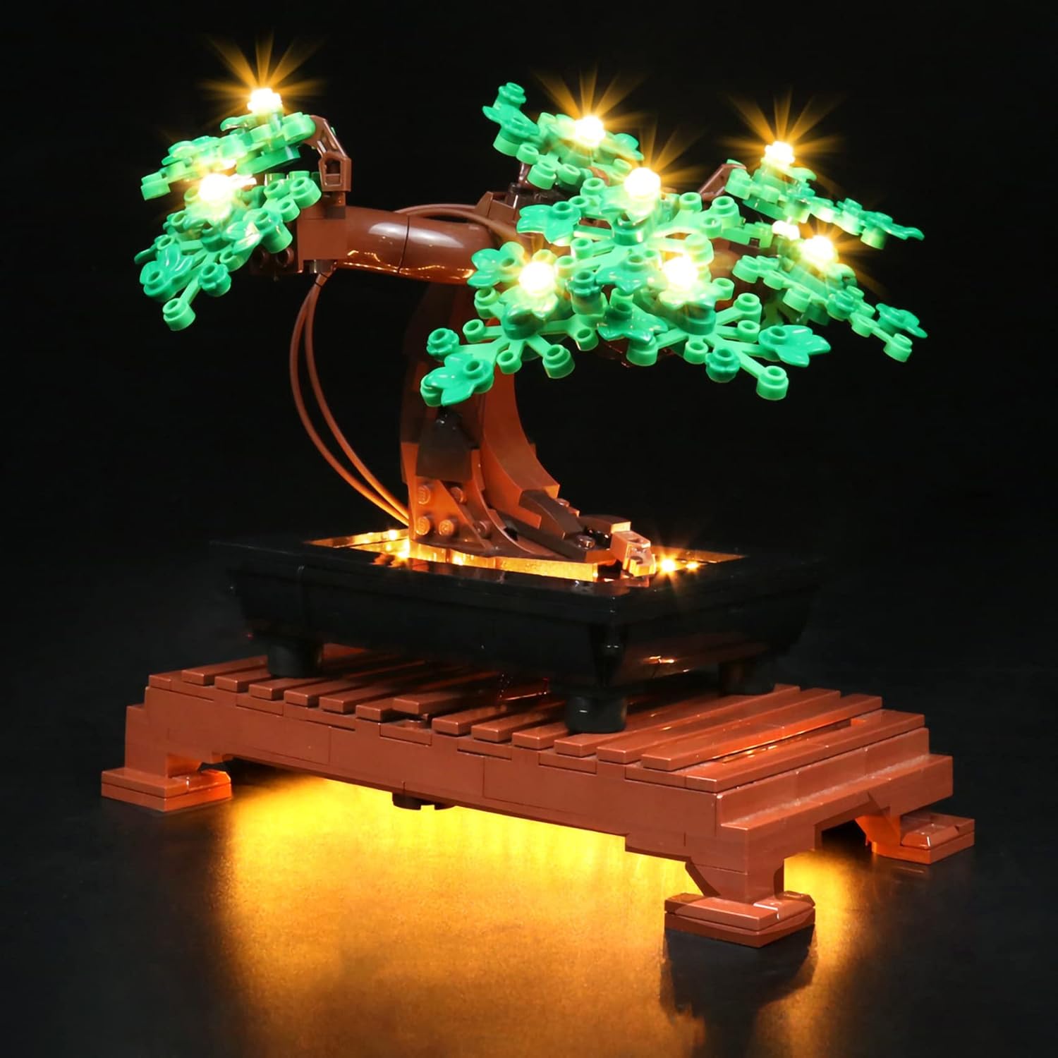 LED Lighting Kit for Lego 10281 Bonsai Tree Building Brick Set - Lights Only - Decoration LED Light Kit Compatible with Lego Without Building Block Model (Green)