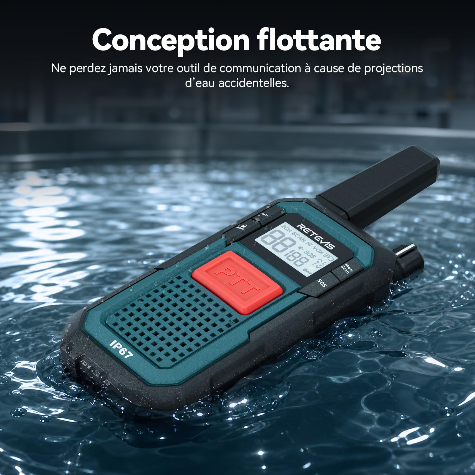 Retevis RB648 Talkie Walkie Robuste, Radio Bidirectionnelle,MIL-STD-810H