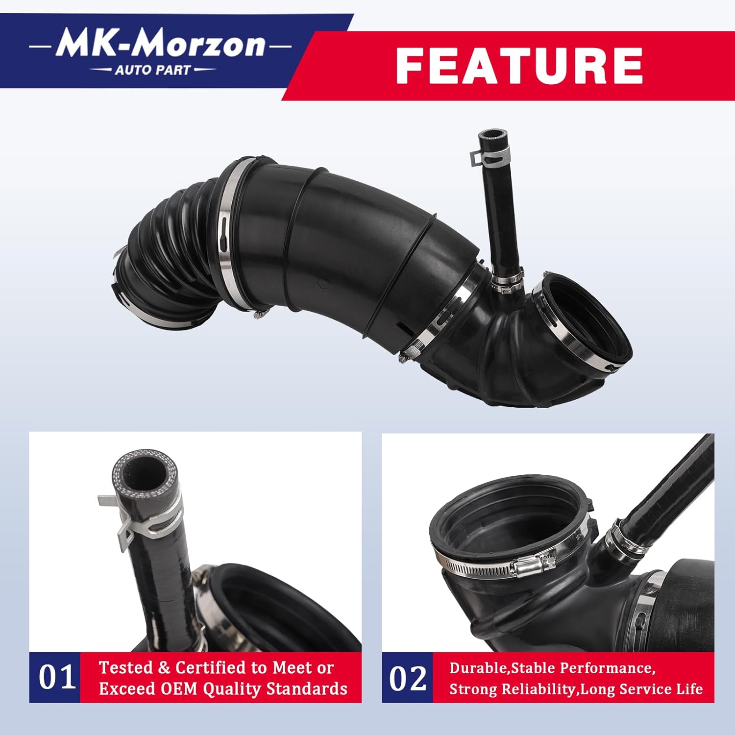 6.7 Cummins Air Intake Hose 696-207 Compatible with 2007-2018 Dodge Ram 2500 3500 4500 5500 6.7L Diesel Engine Air Intake Hose Replaces# 53032944AL 53032944AC