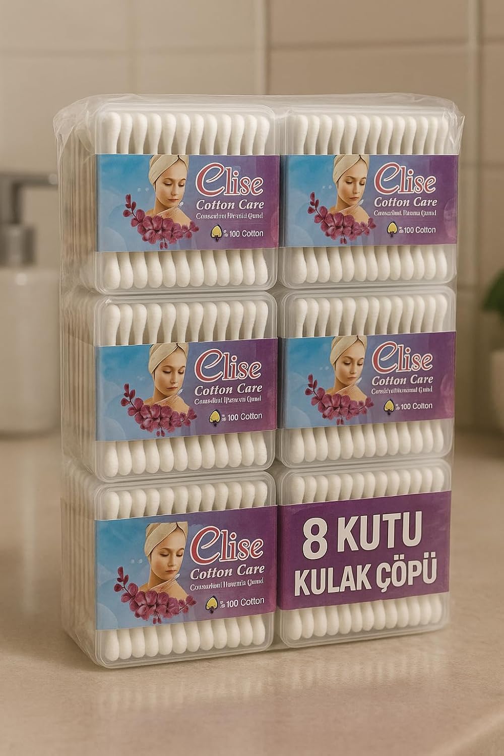 Nistabolje 8 Kutu Kulak Çöpü Pamuklu Kulak Temizleme Çubuğu