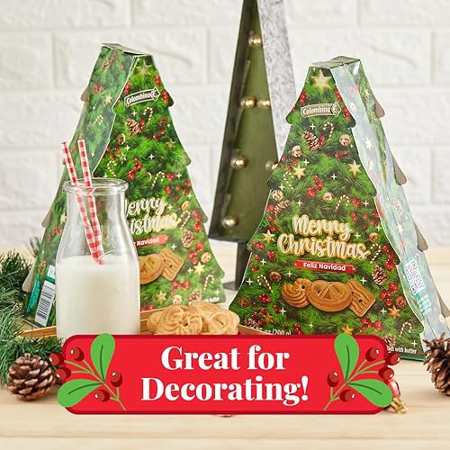 Miniatura 4 de Galletas de árbol de Navidad, hermoso diseño de árbol de Navidad, deliciosas galletas de sabor a mantequilla surtido, ideales para regalar o