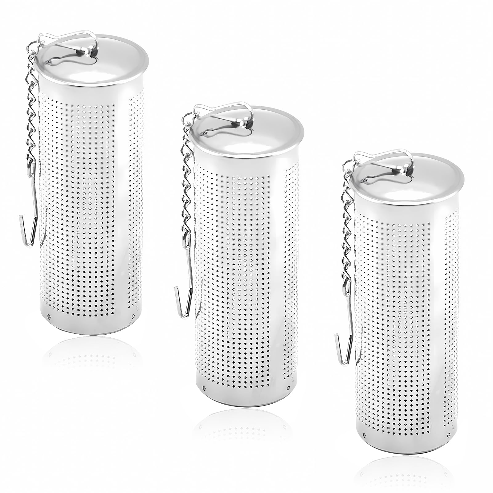 Tea Infuser for Loose Tea 3Pcs Loose Tea Strainer Fine Mesh Tea Leaf Infuser Stainless Steel Tea Strainer Small Tea Sieve with Extended Chain Reusable Tea Diffusers for Loose Tea