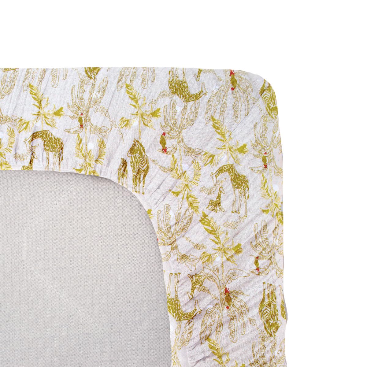 DOMIVA Jersey Fitted Sheet with Honey Moon Print 60 x 120 cm