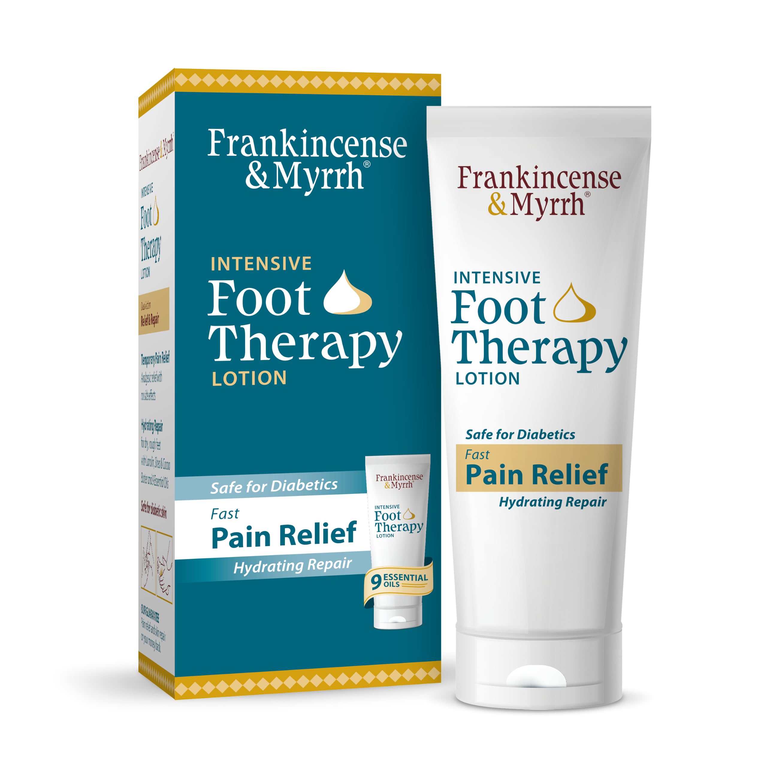 Frankincense &amp; Myrrh Intensive Foot Therapy Lotion, Diabetic Relief, 3 oz