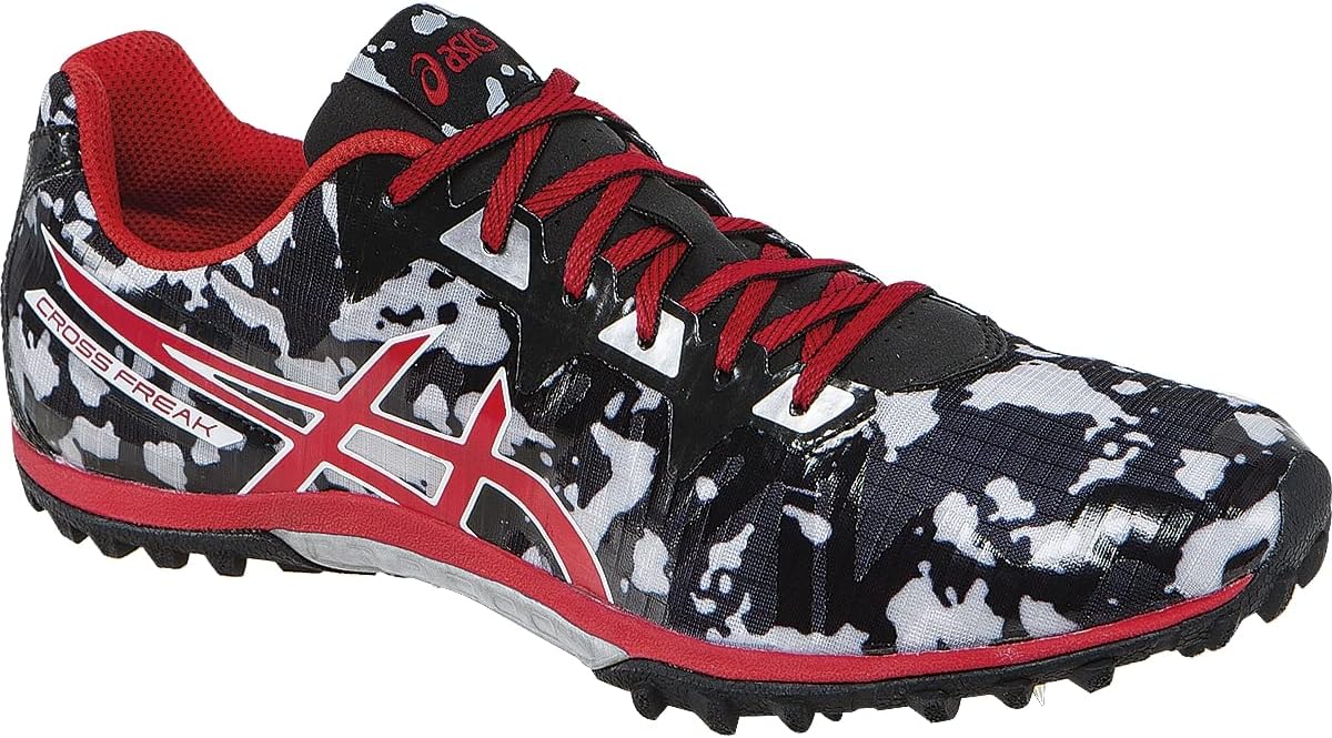 ASICS Men's Cross freak 2 Cross-Country running Shoe 8.5 Black/Fiery Red/Grey
