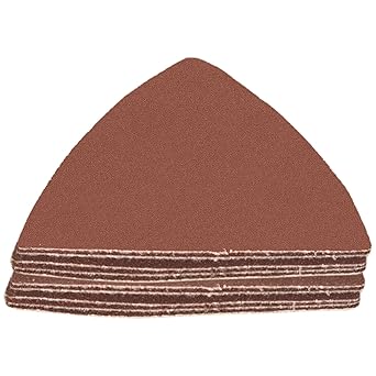 120 Grit 80mm Triangular Hook & Loop Multitool Sandpaper, Fit 3-1/8 Inch Oscillating Multi Tool Sanding Pads, Pack of 20