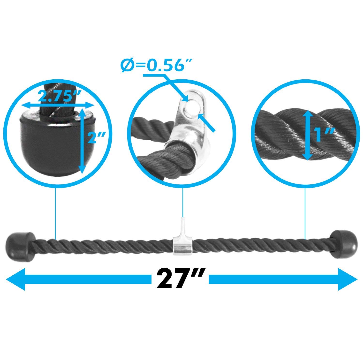 Lat Pulldown Attachments Combo LAT Pulldown Attachment With Multi-Option: V-Handle Tricep Bar