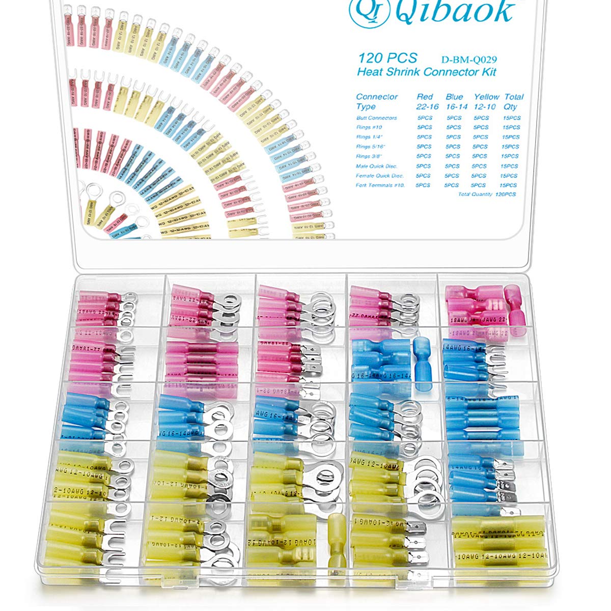 Heat Shrink Wire Connectors Marine Butt Ring Fork Spade Terminals Heat Shrink Wire Connectors Marine Butt Ring Fork Spade Terminals