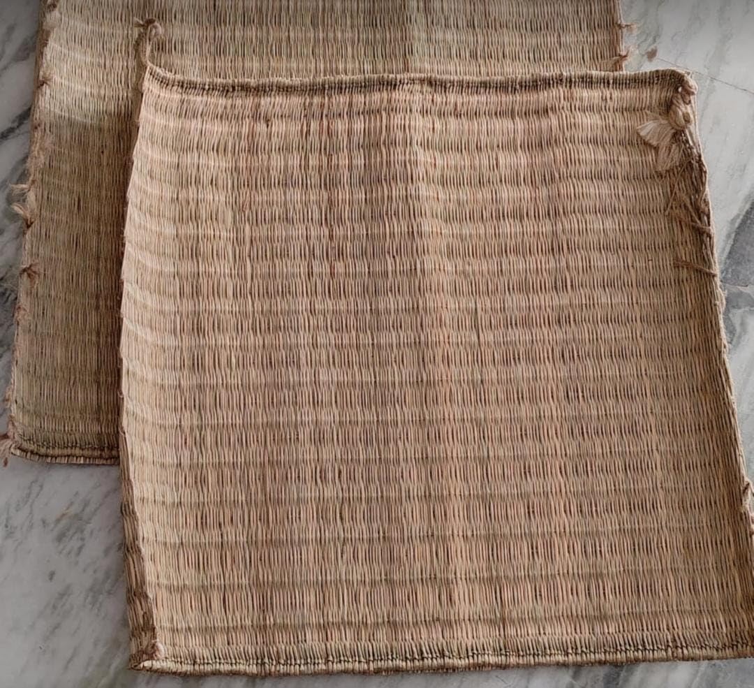 RAMANSH POOJAN SAMAGRI KENDERA Handwoven Jute Reversible Mat & Runner for Kitchen Floor mat, Doormat & bathmat, Bamboo Floor Mat (Brown, Large)