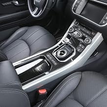 ABS Black Wood Grain Car Center Console Gear Shift Panel Cover Trim for Land Rover Range Rover Evoque 2012-2019