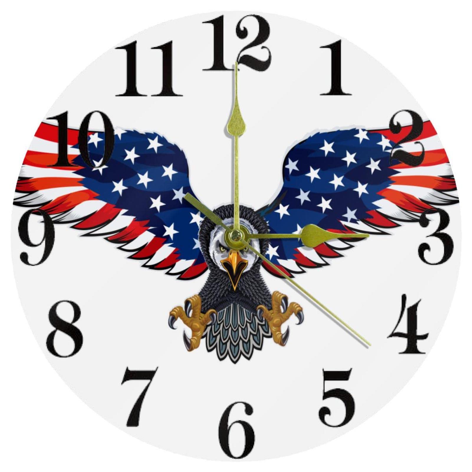 Horloge murale design Hawk avec grand cadran à quartz précis