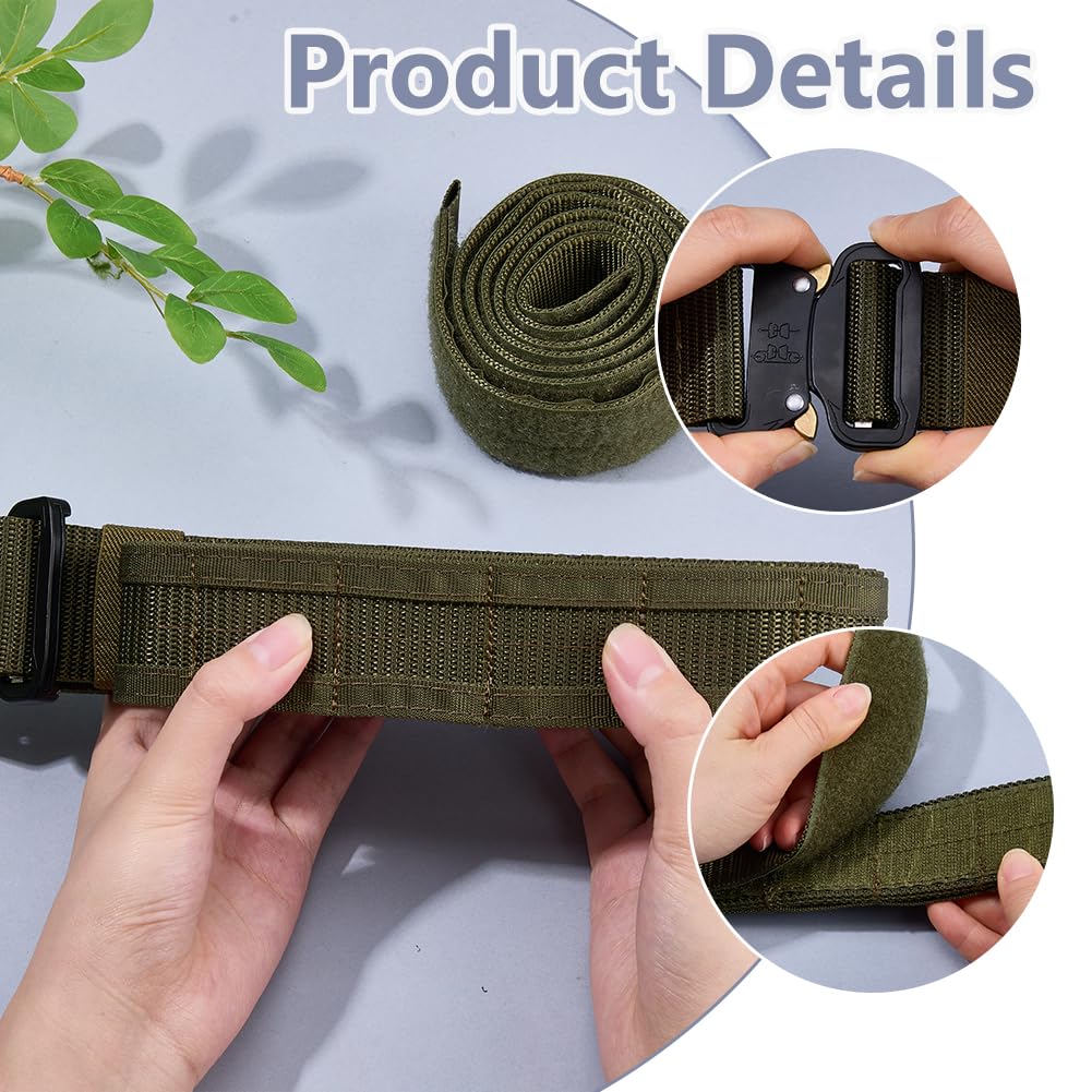 SUPERFINDINGS Cintura tattica da combattimento a sgancio rapido Molle Rigger War Combat Belt regolabile per forze dell'ordine Cinture da combattimento in nylon con fibbie in lega per esterni