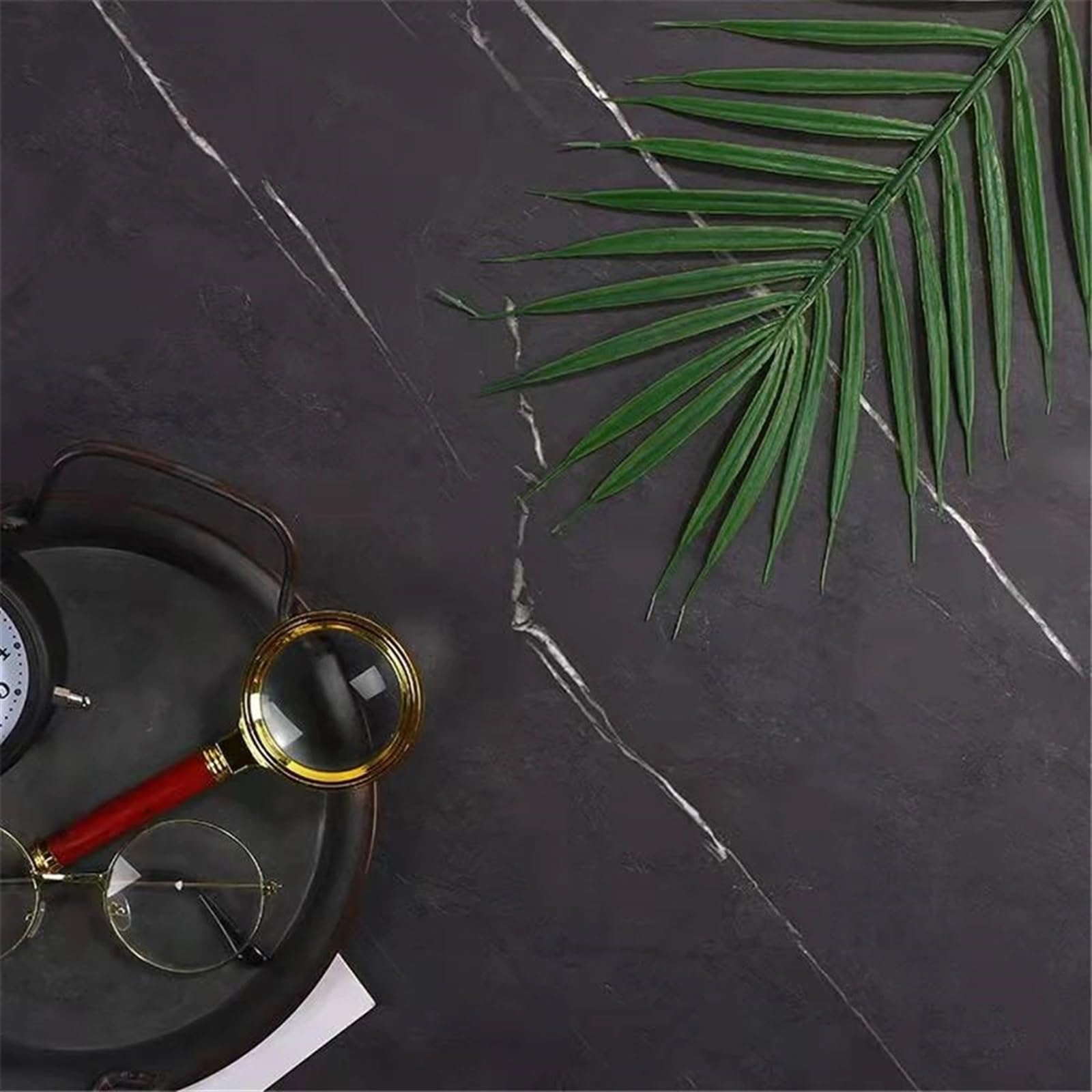 Wandschutzfolie Dicke mattschwarze PVC-Marmor-Selbstklebende Tapete, Wandaufkleber, Küche, ölbeständig, Desktop-Möbelfolie, Heimdekoration(60x200 cm)
