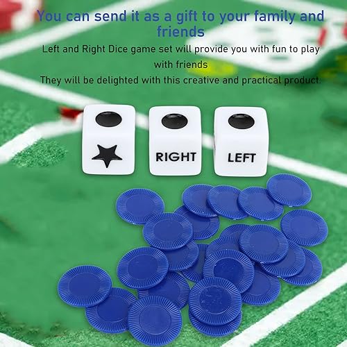 Miniatura 8 de Dados de centro izquierdo y derecho, juegos clásicos de plástico, juego de dados de centro izquierdo y derecho para aula, fiesta, juegos familiares