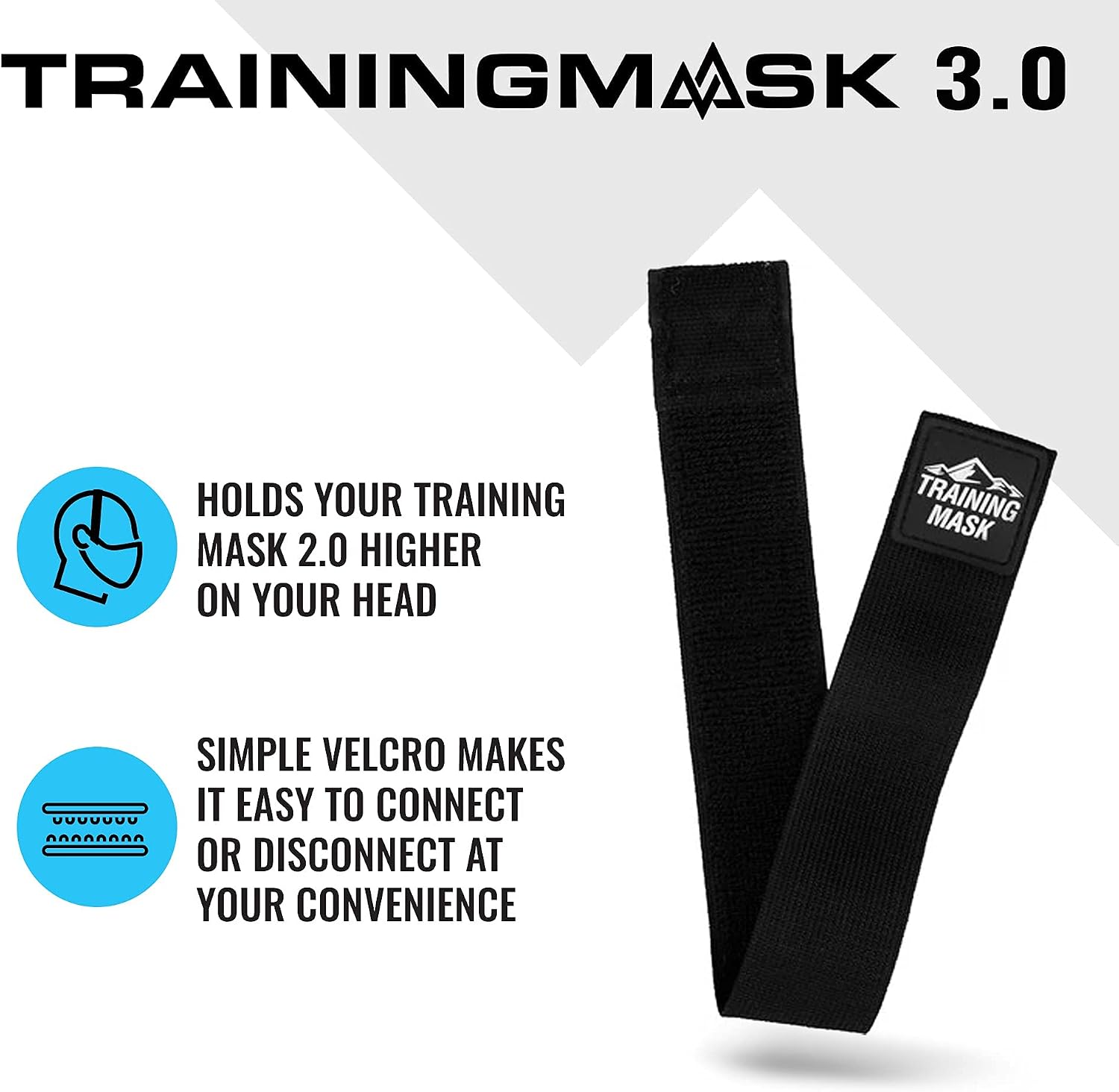 Training Mask - Masks Straps for Training Mask 2.0, Mask Extender Strap Only, Adjustable Band for Running Breathing Mask, Black