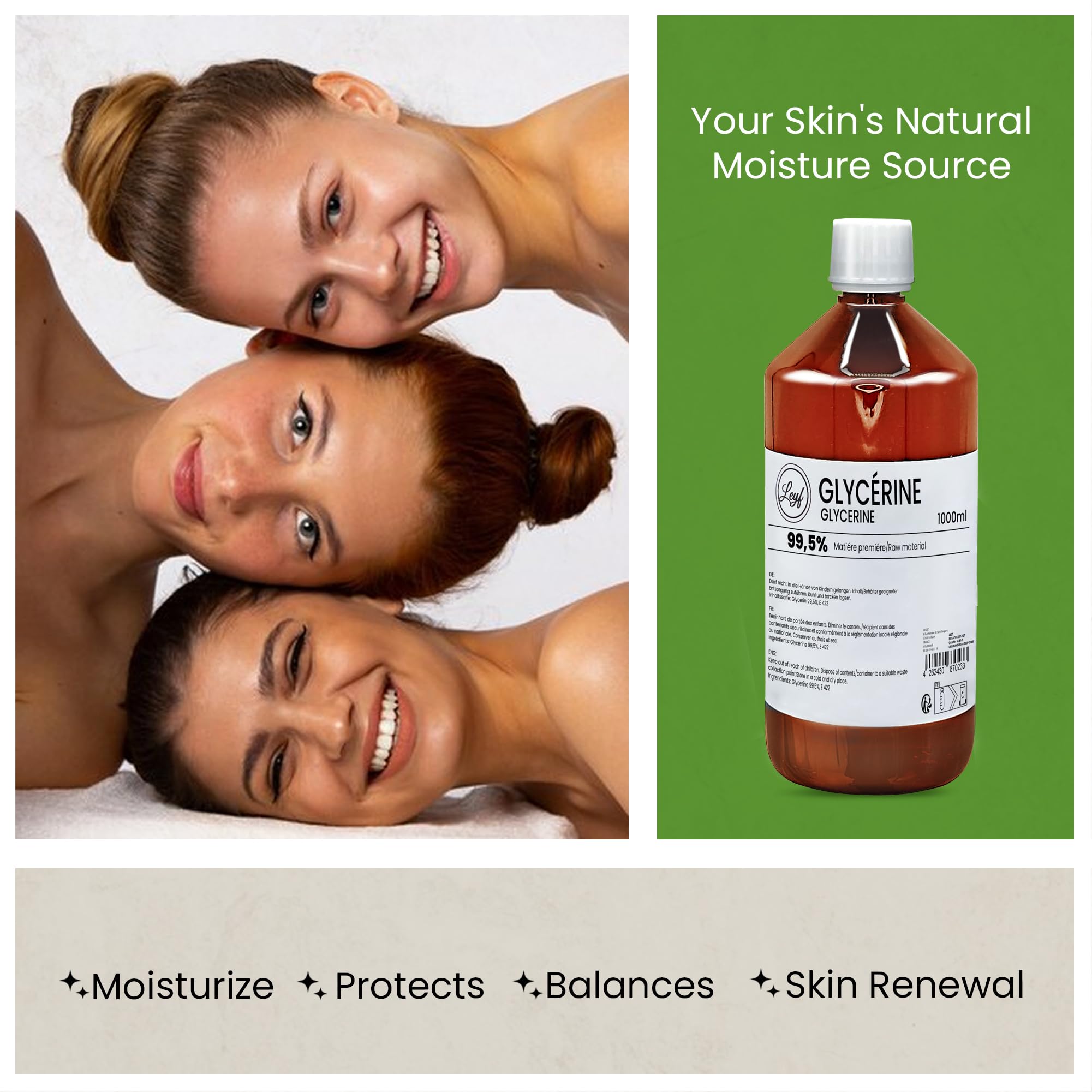 Glycerine Liquide Glycérine Végétale 5L E422 - Qualité Pharmaceutique 99,5% Pure Glycérine Vg Pharmaceutique