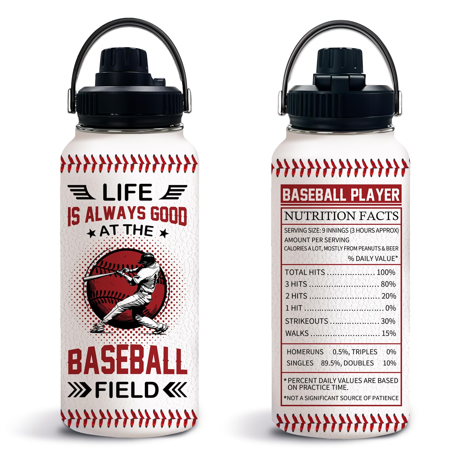 Baseball Gifts Baseball Water Bottle 32oz