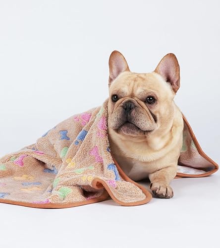 Miniatura 5 de 1 paquete de 3 mantas supersuaves y esponjosas de forro polar para mascotas, manta de franela para perro, cachorro o gato, con bonito diseño de