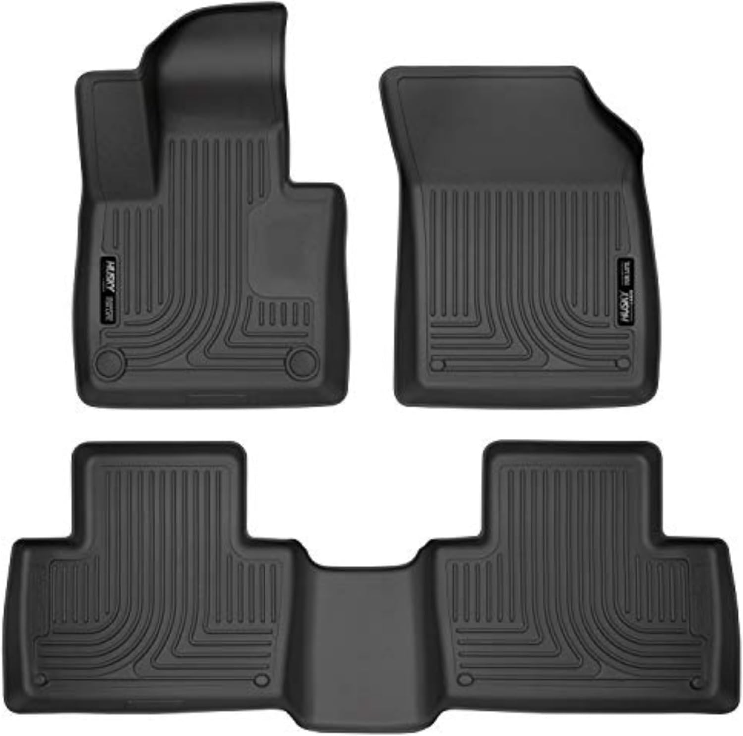 Husky Liners Weatherbeater Floor Mats | Fits 2016-2025 Volvo XC90 | Front & 2nd Row, 3-pc Black – 95601 Husky Liners Weatherbeater Floor Mats | Fits 2016-2025 Volvo XC90 | Front & 2nd Row, 3-pc Black – 95601