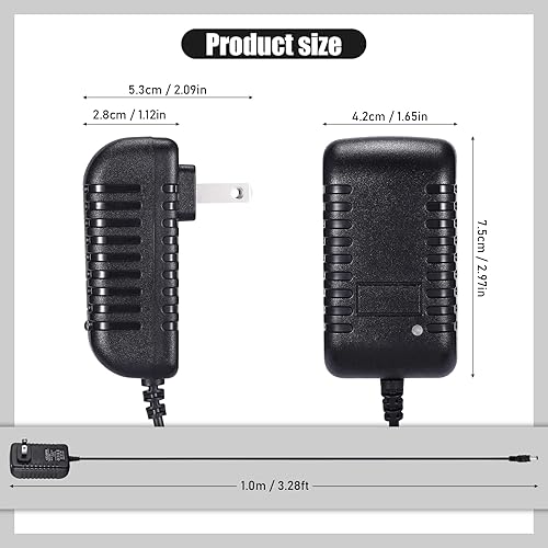 Miniatura 2 de TOBWOLF 2 adaptadores de fuente de alimentación de 9 V 1A, 9 W CA 100 V-240 V a CC 9 V 1 A, adaptador de conmutación universal 9 V 1 A, convertidor