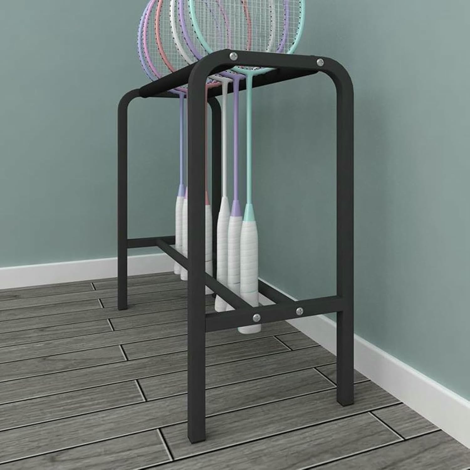 Tennis Racket Storage Rack,Sports Racquet Storage Rack,Badminton Racket Display Rack,Holds 15-20 Rackets,for Gymnasium Tennis Club,Bearing Weight 10kg