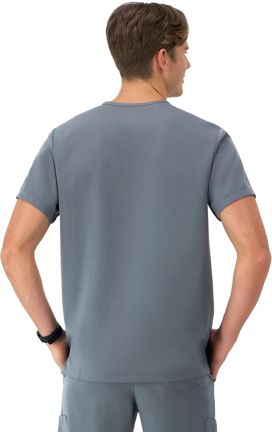 Hanes Mens Scrubs Healthcare Top, Moisture-Wicking Stretch Scrub Shirts for Men, Odor Control - Image 2