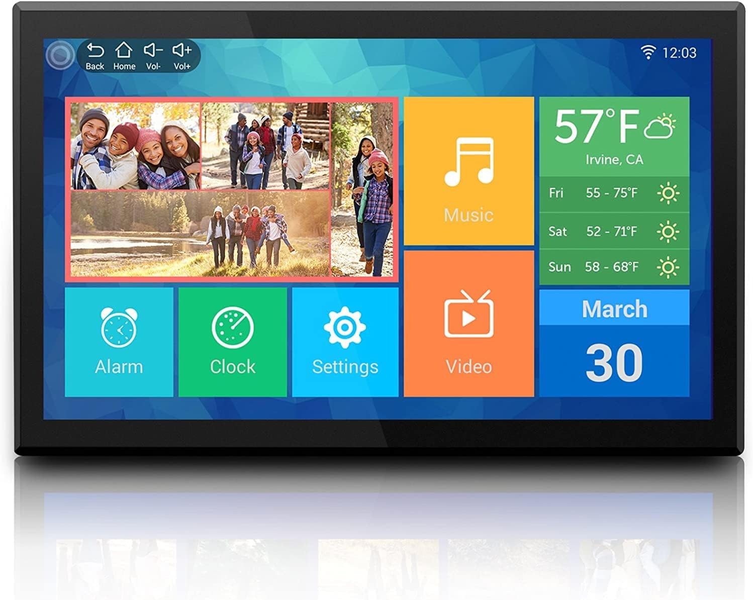 Aluratek 17.3” HiRes WiFi Digital Photo Frame with Touchscreen IPS LCD