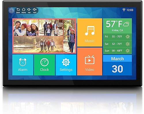 Aluratek (AWDMPF117F) Marco de fotos digital WiFi de alta resolución de 17.3 pulgadas con pantalla táctil LCD IPS y memoria integrada de 8 GB