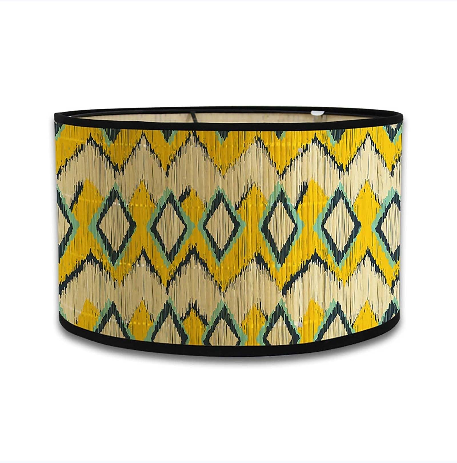 Tebeu88 Style 23 Retro Bamboo Lampshade, Round Drum Shaped Lampshade For Tables Or Chandeliers, Suitable For Simple Ceiling Chandeliers In Living Rooms, Bedrooms, Corridors, And Reading Rooms (Style 23)