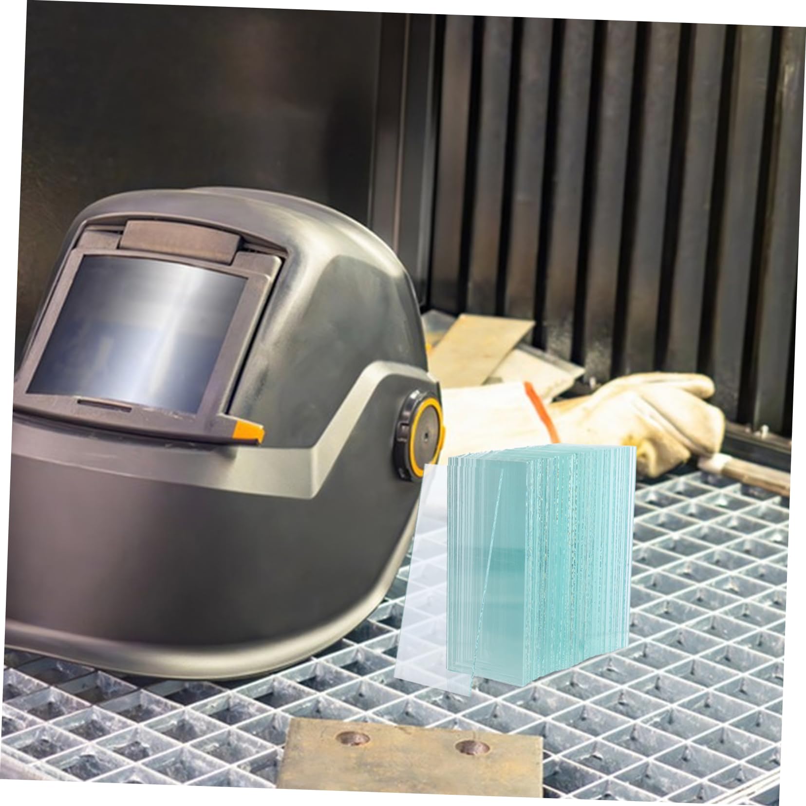 ABOOFAN 100piezas Lentes Transparentes Para Casco De Soldadura Protectoras Para Soldar Accesorio Multifuncional Para Protección Trabajos De Soldadura