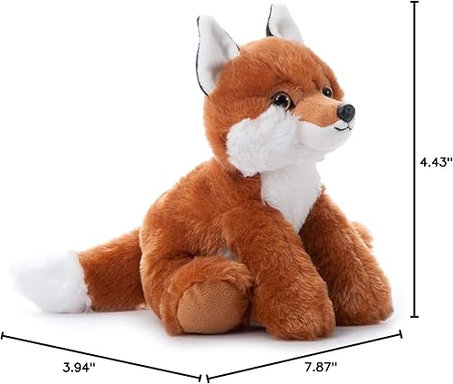 Miniatura 8 de The Petting Zoo Peluche de zorro, regalos para niños, animales salvajes del zoológico Onez, juguete de peluche de zorro de 9 pulgadas