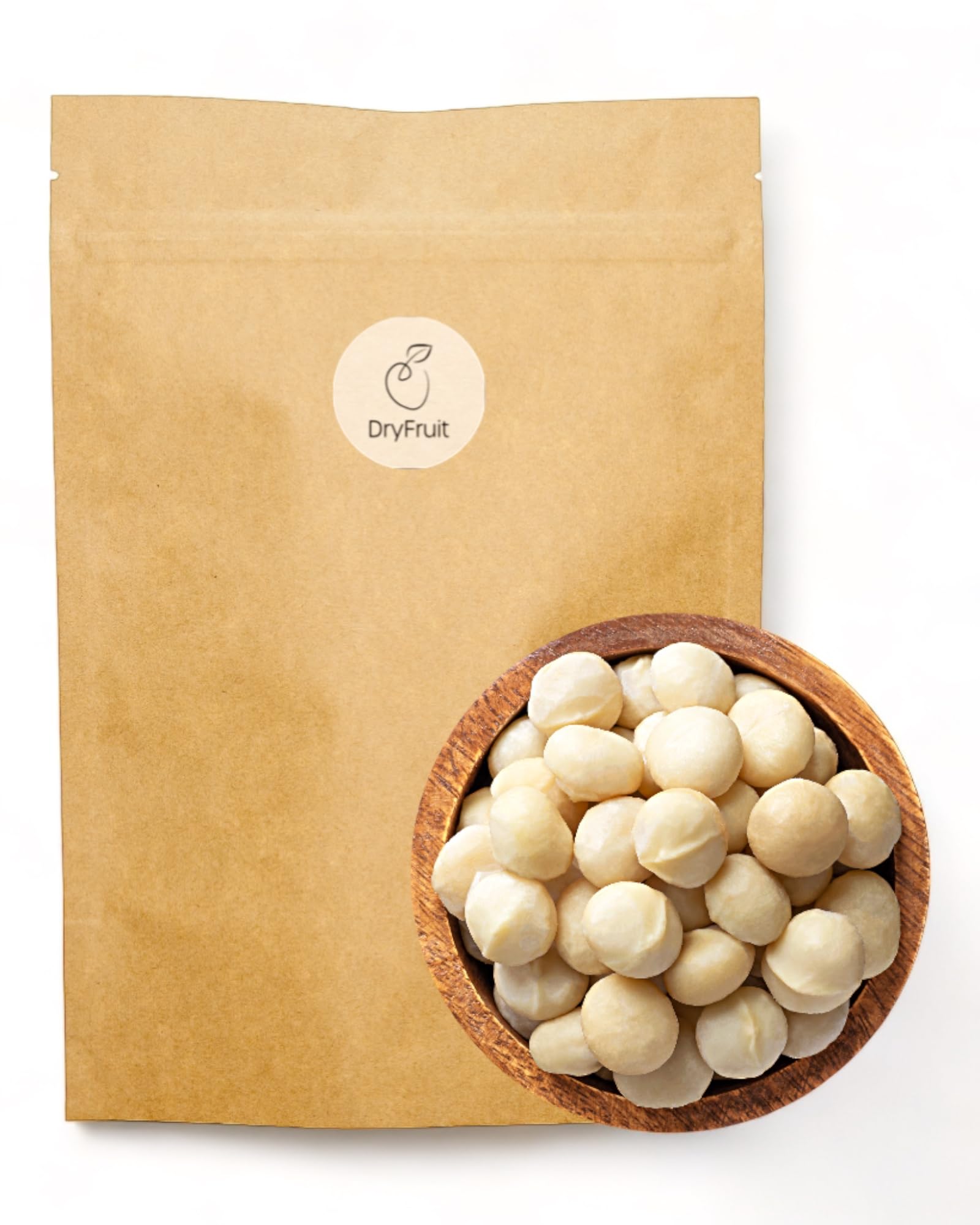 Dry-Fruit - Macadamia ganze Stücke 1Kg | naturbelassen und unbehandelt - ohne Salz, ungeröstet | ohne Zusätze | knackig und frisch | ideal als gesunder Snack | Macadamianüsse