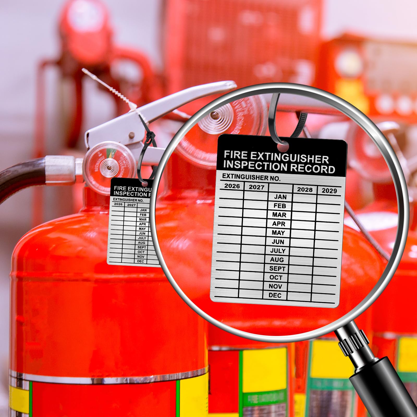 Snapklik.com : 50 Sets Metal Inspection Tags Safety Inspection Tags ...