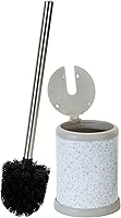 Vista 11 de Bath Bliss Escobilla de inodoro y soporte Tapa con cierre automático Cabezal de 360 grados Limpieza de baño Tamaño compacto Almacenamiento