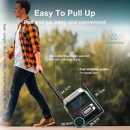 Miniatura 5 de Estación de energía portátil IEE P3200 de 3200 W con panel solar de 4 x 200 W, generador solar de 2048 Wh, carga de CA de 1800 W, 4 salidas de CA,