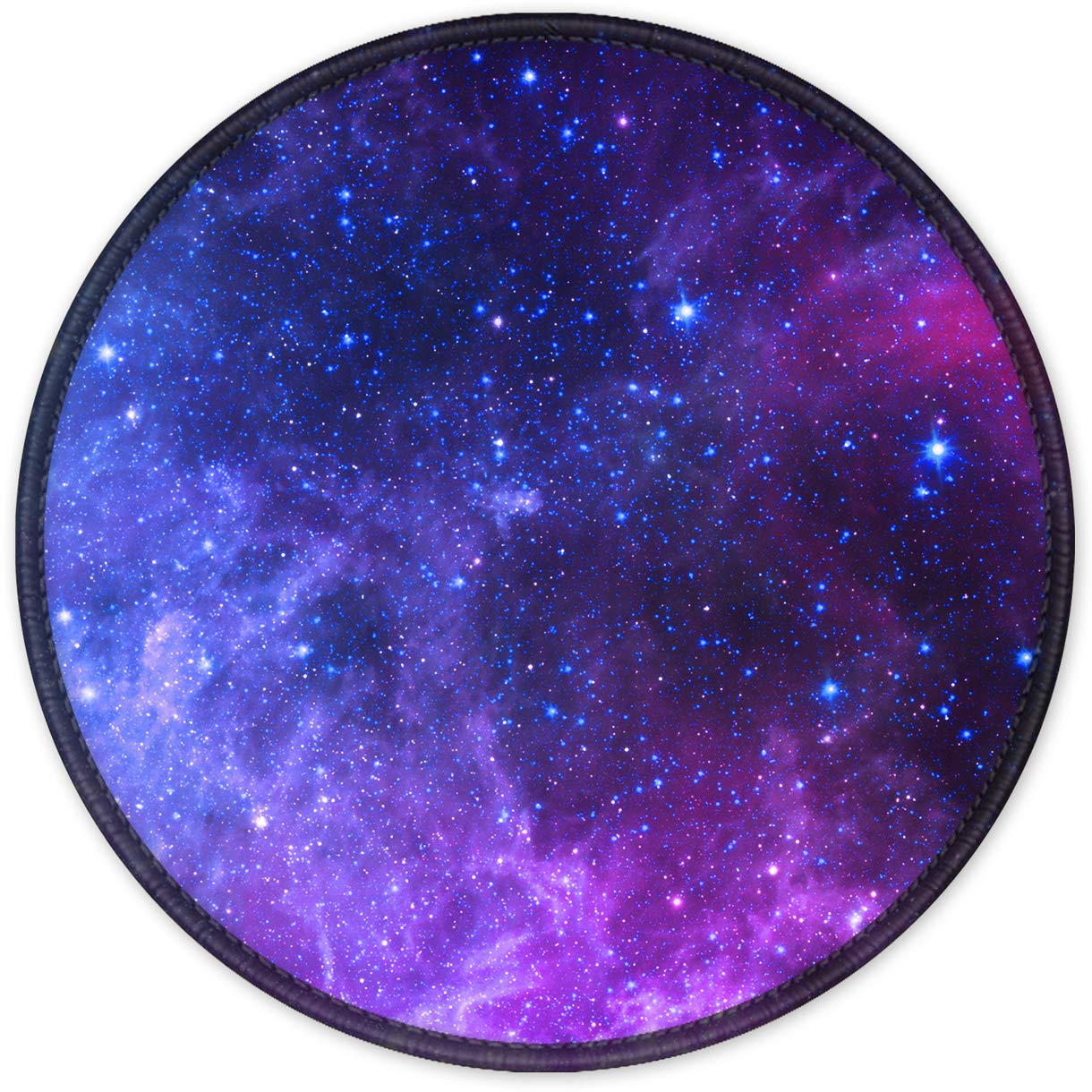 AuhoahsilMouse Pad, Round Galaxy Theme Anti-Slip Rubber Mousepad with Durable Stitched Edges for Gaming Office Laptop Computer Men Women Kids, Cute Custom Design, 8.7 x 8.7 in, Colorful Outer Space