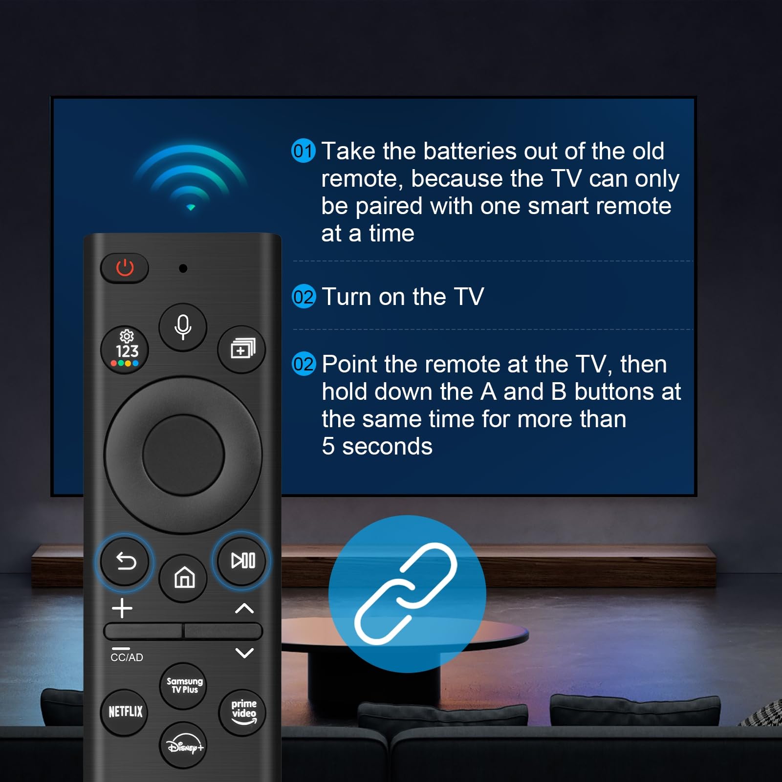 Repuesto para control remoto de TV Samsung, control remoto, control de voz compatible con BN59-01385A 2022, para la mayoría de televisores inteligentes Smasung Crystal UHD QLED The Frame QLED 4K 8K