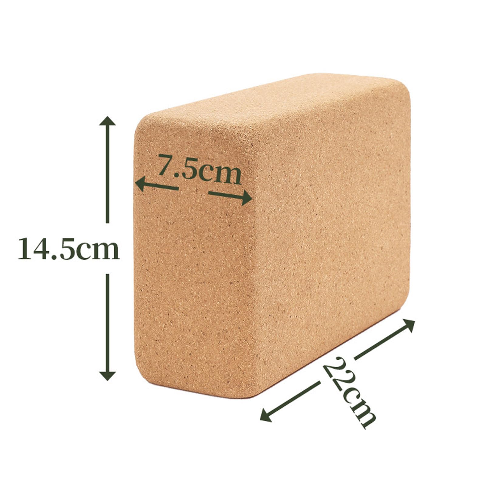 Juego de 2 bloques de yoga de corcho 100% natural –Flor de datura también para principiantes,meditación y pilates,accesorios de fitness,ayuda para regeneración,espalda,estiramientos y bloqueos,dos