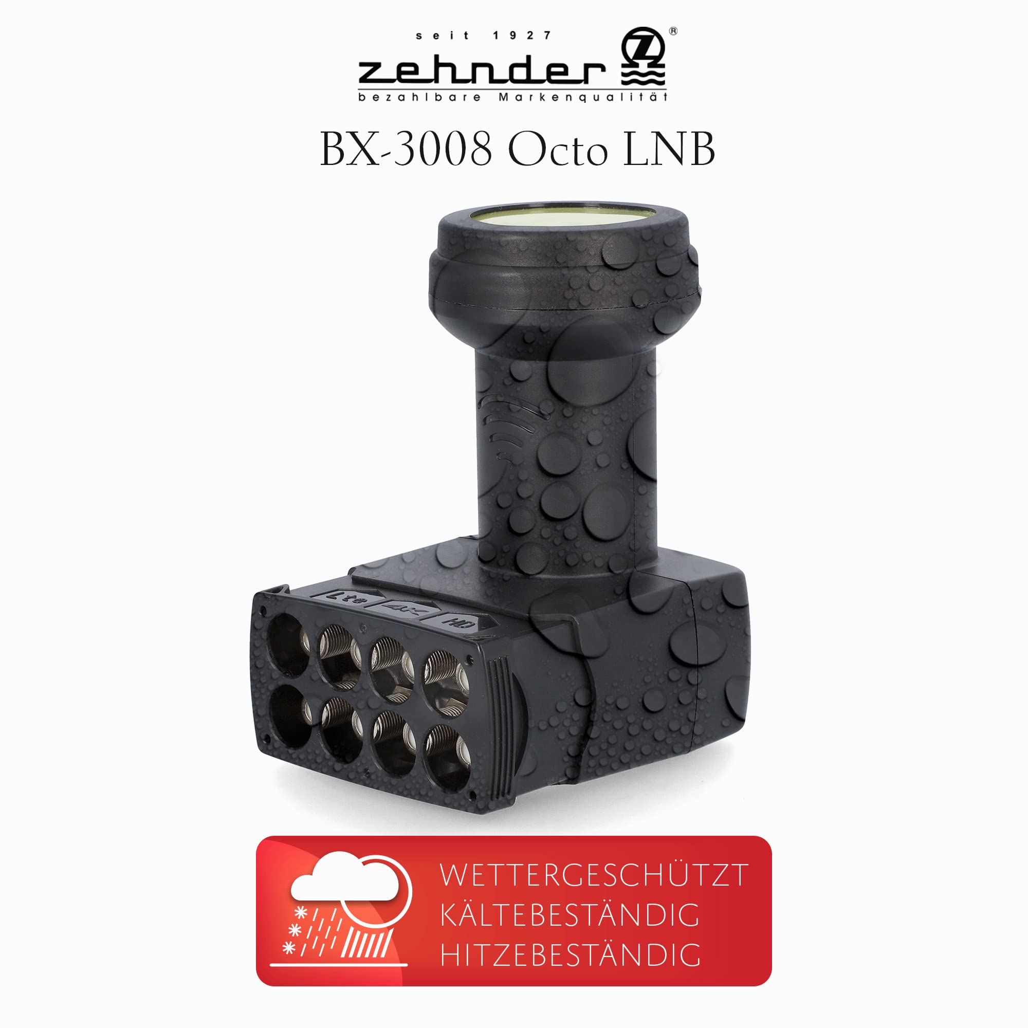 [ Test 2 x très bien *] LNB ZEHNDER Octo, blindage LTE, protection solaire UV, LNB numérique 8 voies 4K pour 8 participants, pour récepteur satellite TV, LNC HD 8 voies pour antenne satellite