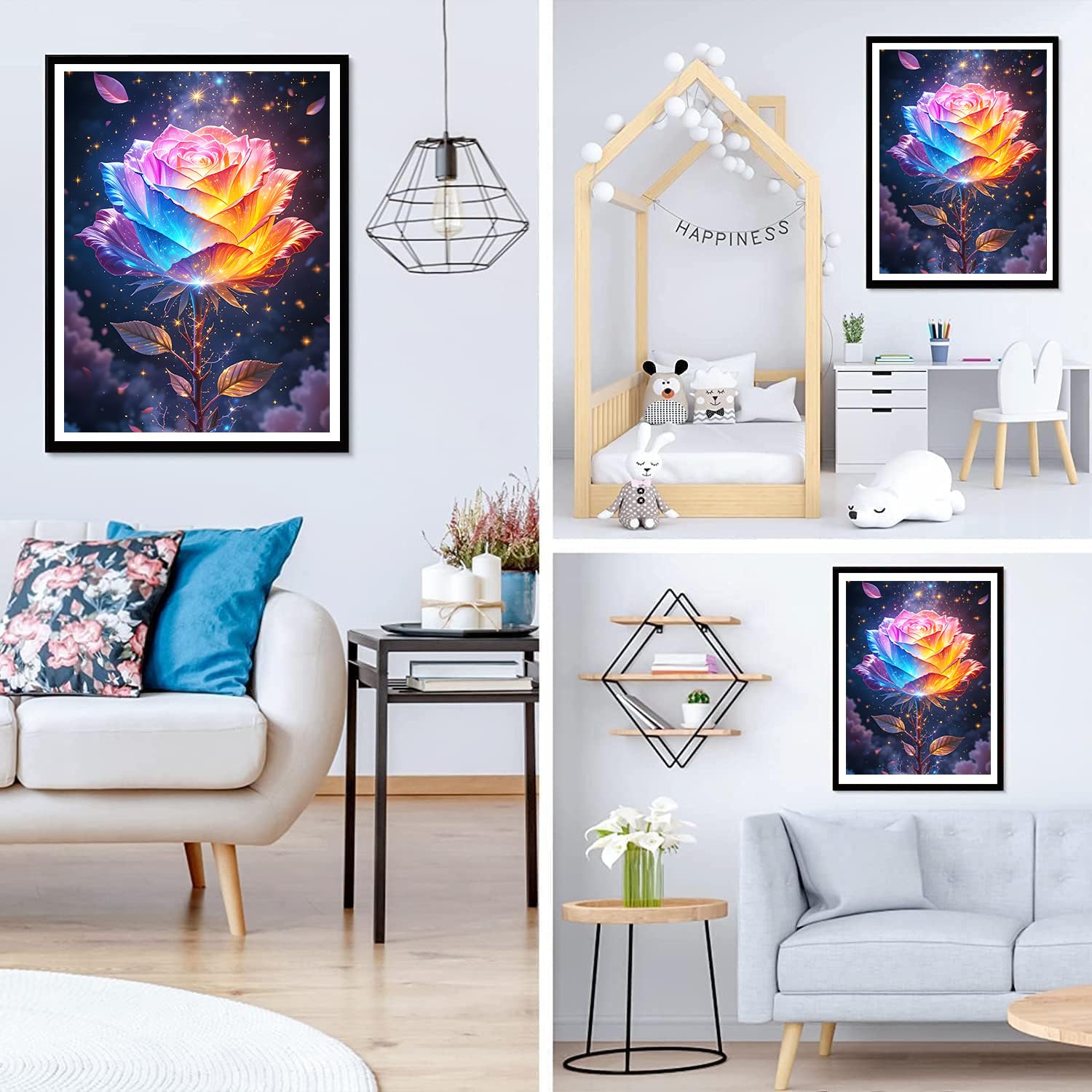 Kit Peinture Diamant 5D – Rose Rêveuse, 30x40 Cm | Artisanat Relaxant Pour Adultes Et Débutants