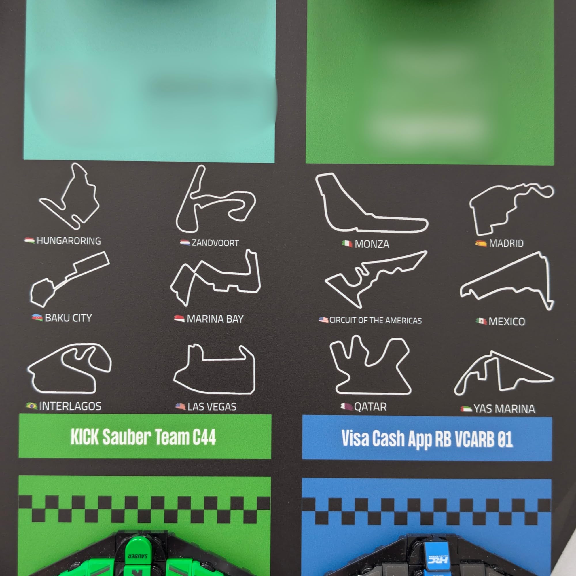 Générique Display à encadrer 50×70 cm pour collection LEGO F1 Speed Champions – Support Forex 3 mm - Décoration murale pour collectionneurs - Figurines non incluses