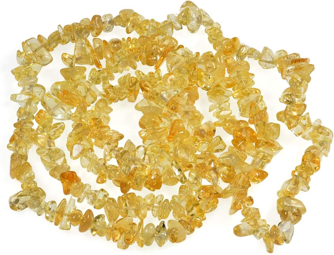 AD Beads 34 inches 5-10mm Natural Chips Nuggets Freeform Tumbled Irregular Gemstone for Necklace Bracelet Earring Chandelier Healing Crystal(Citrine)