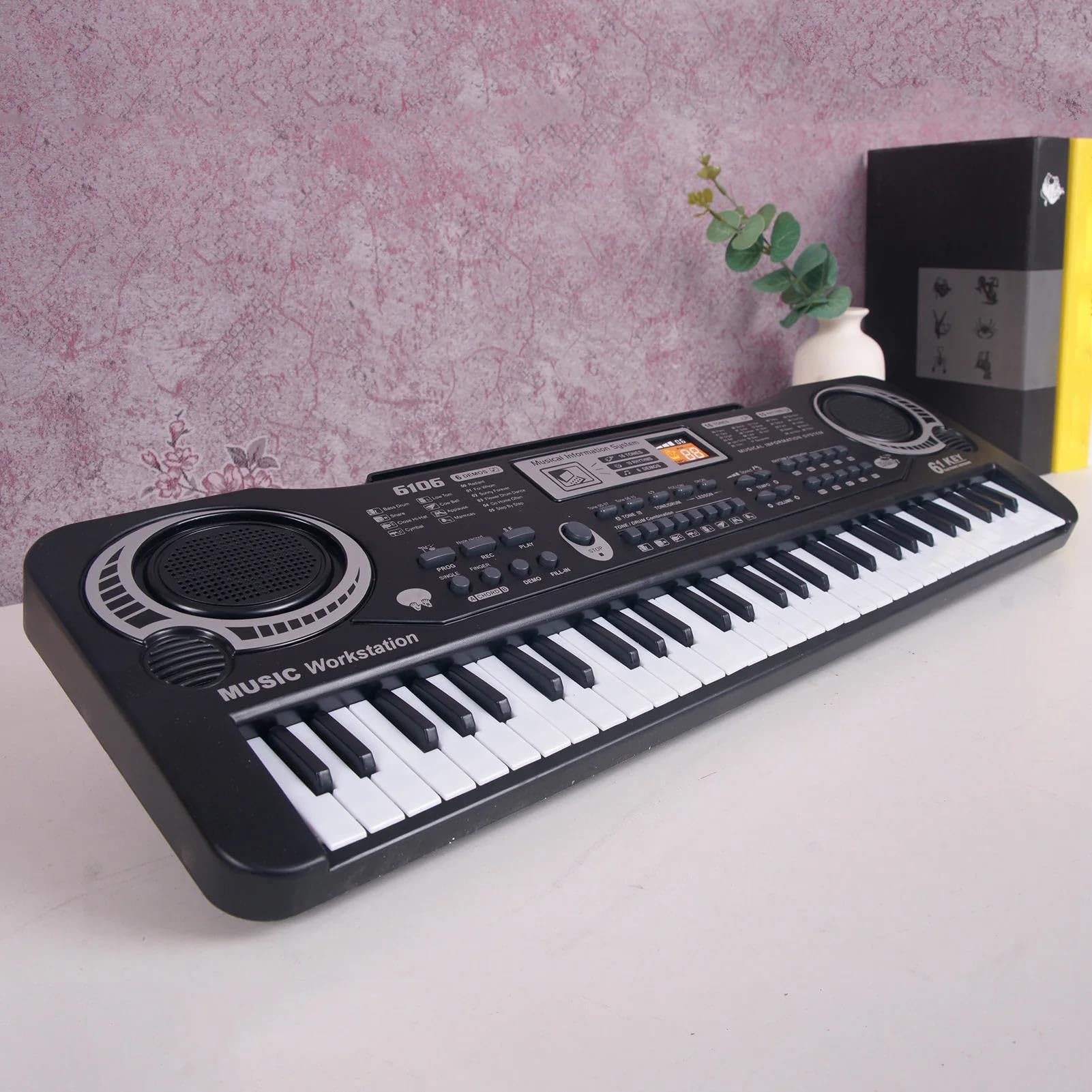 Elektroniczny Instrument Fortepianowy Przenośna 61 Klawiszowa Klawiatura Fortepianu Elektronicznego Z Mikrofonem Profesjonalna Wydajność