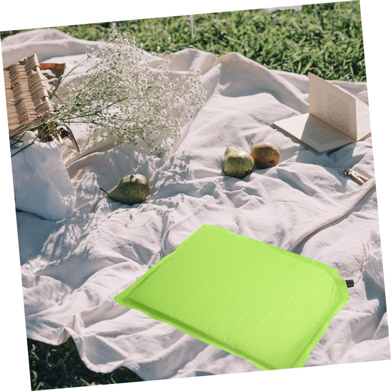 POPETPOP 4pcs Self-Inflating Outdoor Cushion Pad Portable Camping Sleeping Mat for Hiking Stadium and Picnics Moisture-Resistant Design Compact Easy Setup